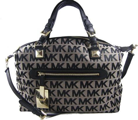 Michael Kors MK Signature Calista Satchel Bag Shoulder Handbag